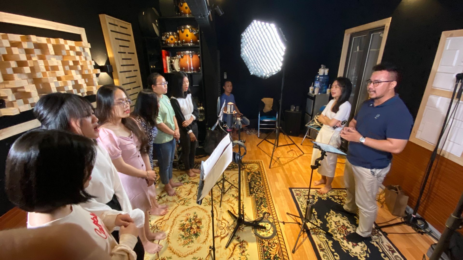 "Seeds of Peace" recording in the studio
